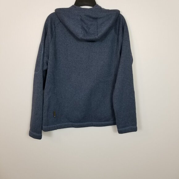 JACK WOLFSKIN At Home Outdoors Hooded Zip Cardigan Sweater Blue Size XL ~ 4438 - Picture 4 of 8